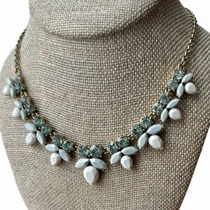 J. Crew Retro Rhinestone & Acrylic Statement Necklace